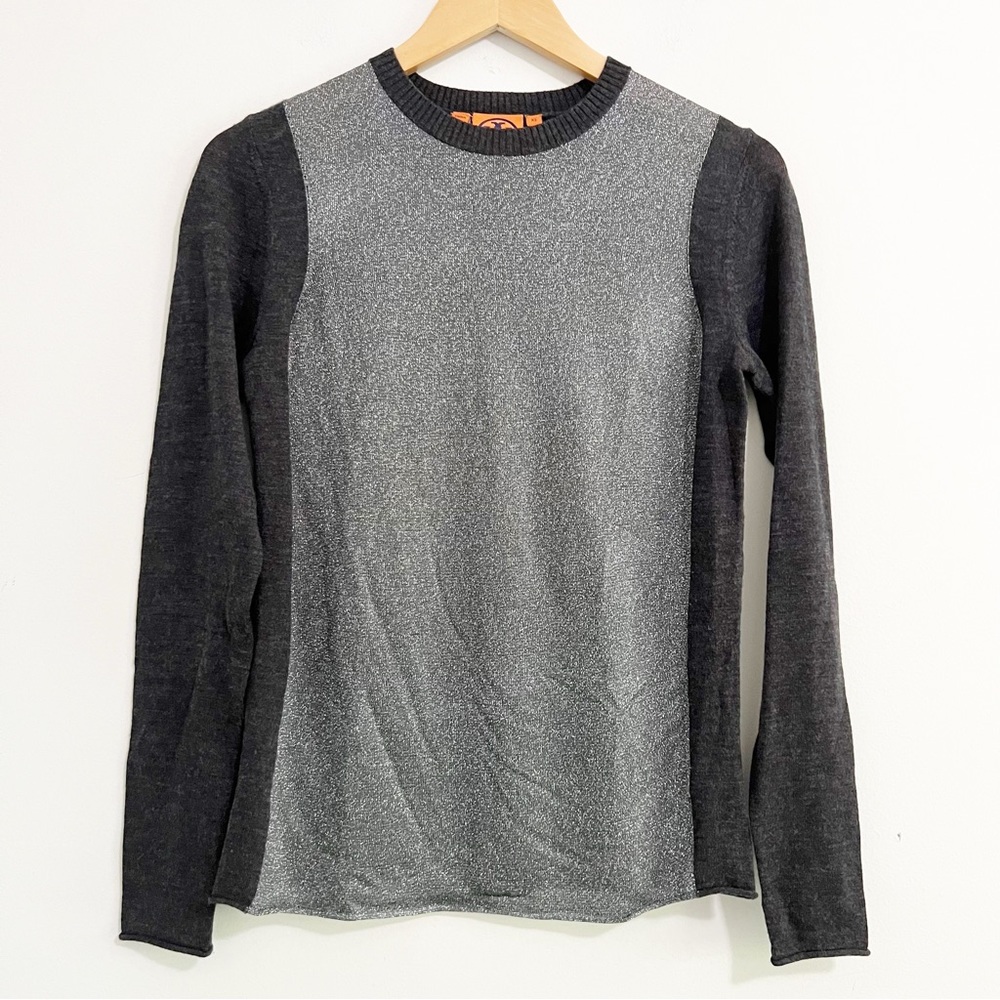 Tory Burch Silver Sparkly Sweater